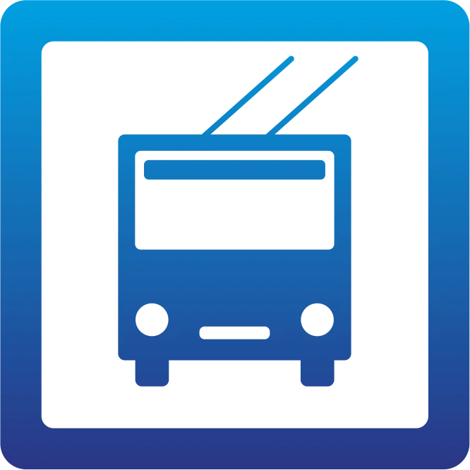 trolleybus transportation icon, public transit symbol, free png